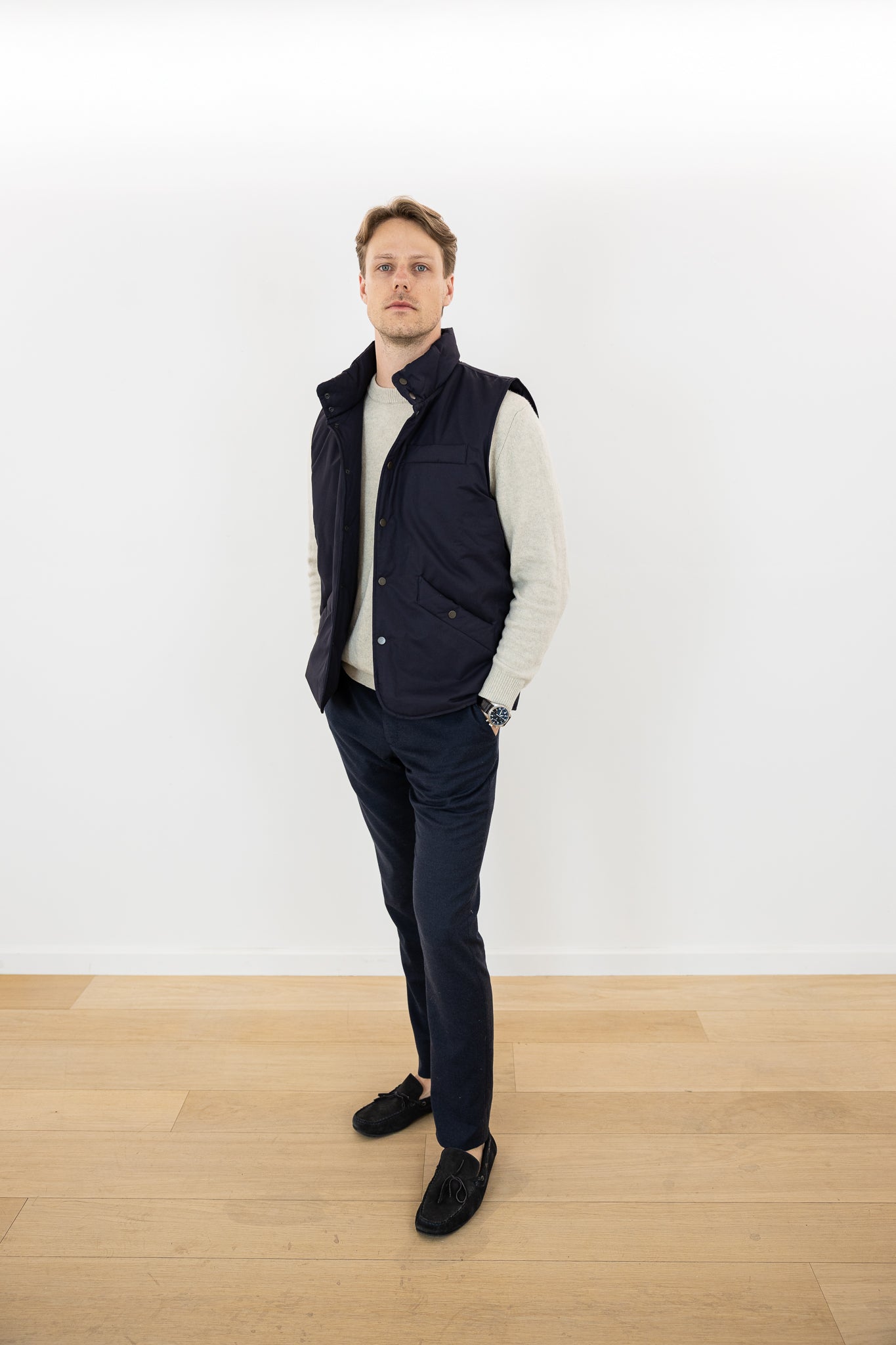 DOWN BODYWARMER MARINE