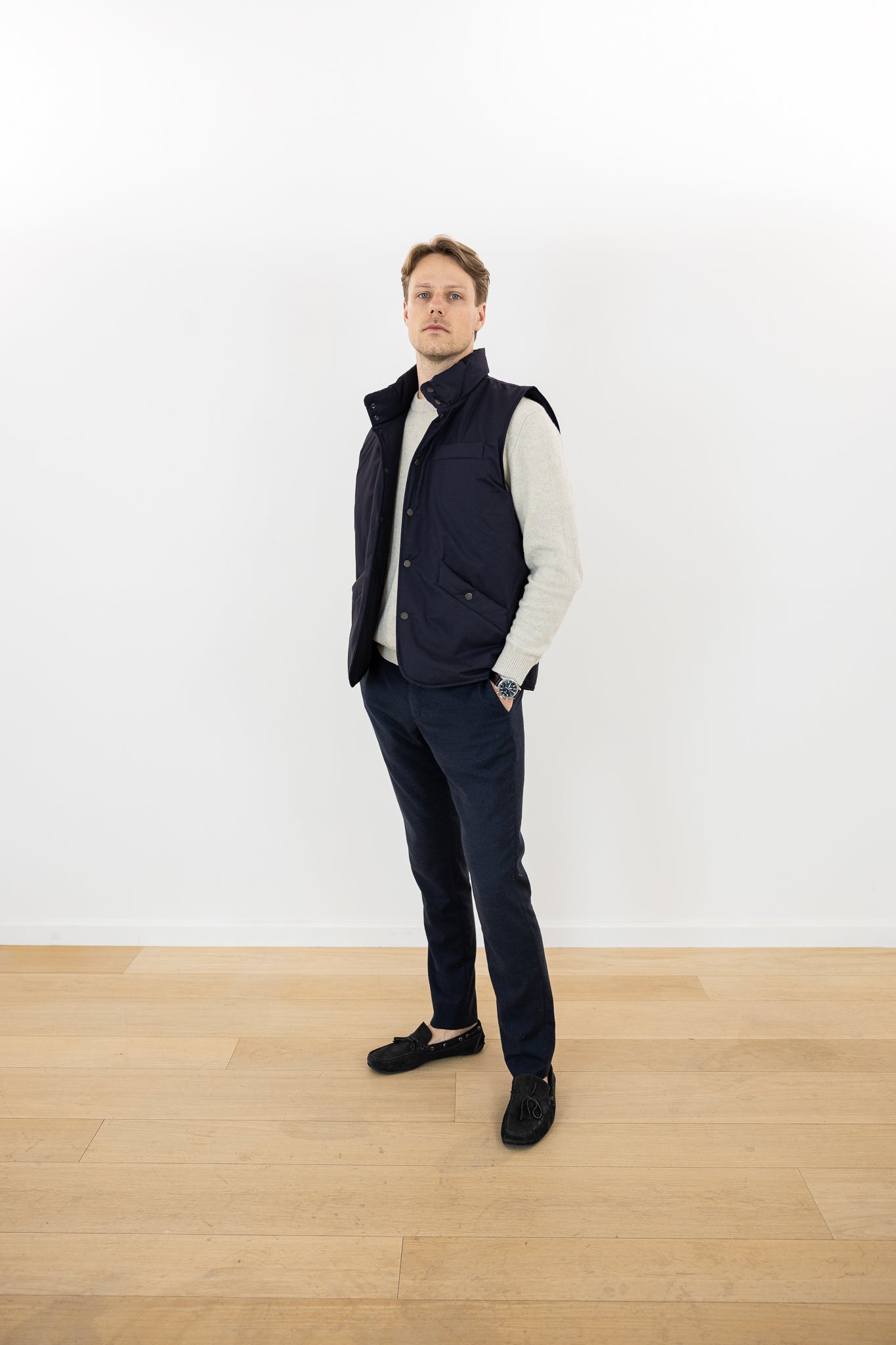 DOWN BODYWARMER MARINE
