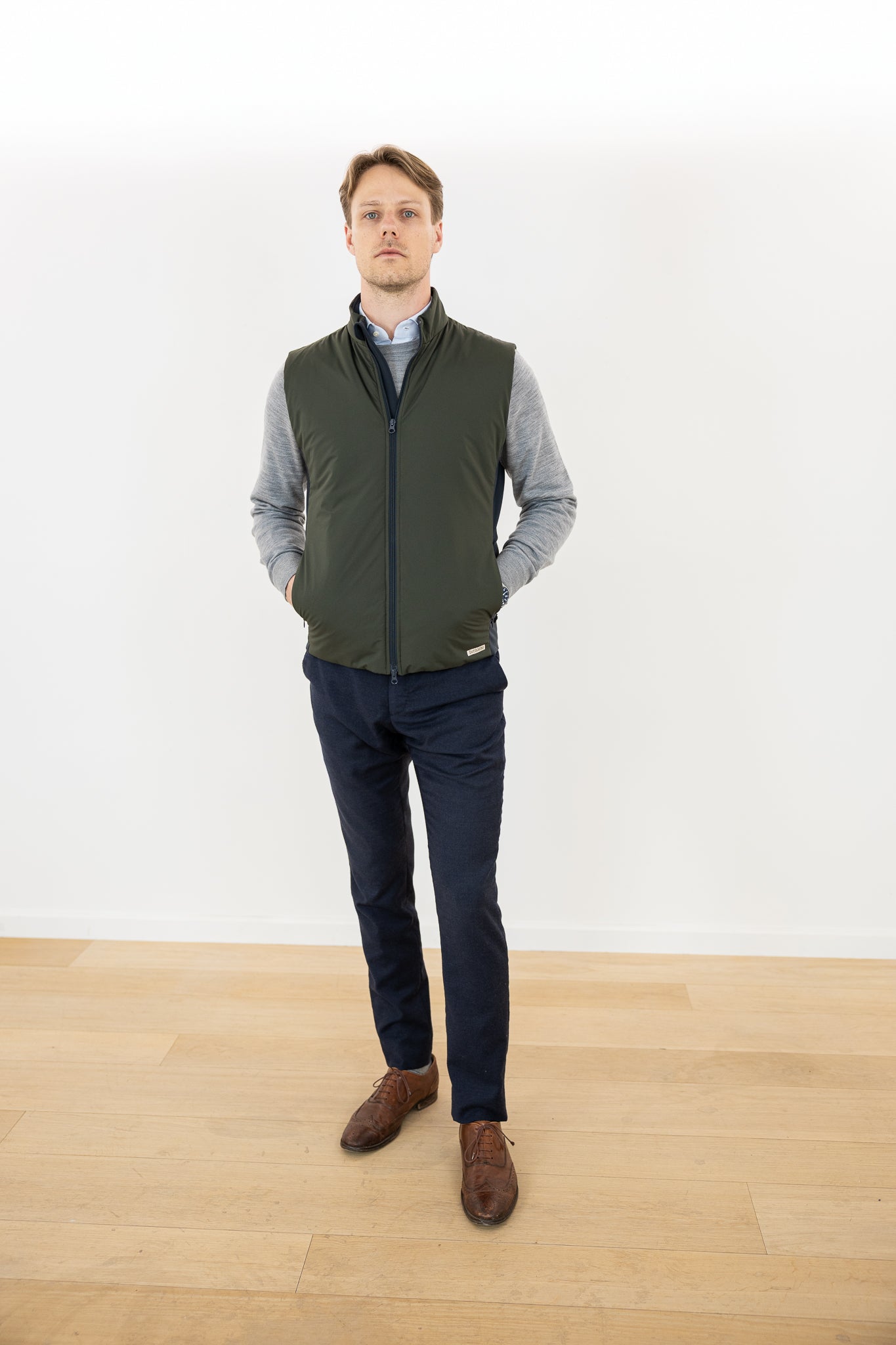 DOWN BODYWARMER GRIS