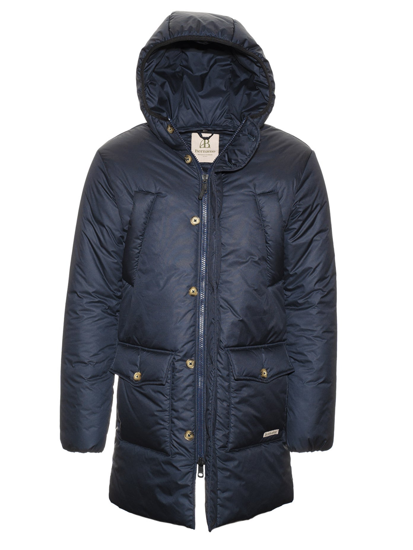 VESTE LONGUE EN DUVET BLEU MARINE