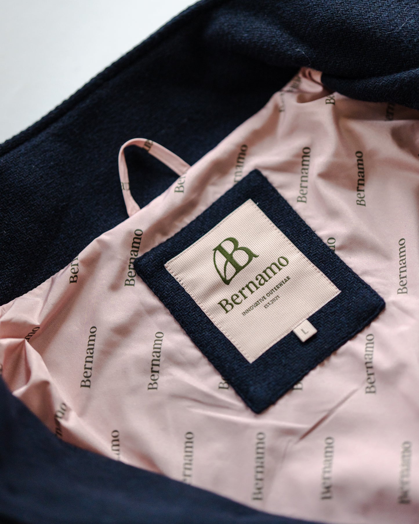 Blouson aviateur en laine bleu marine