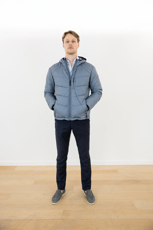 VESTE LIFESTYLE EN DUVET BLEU POUSSIÈRE