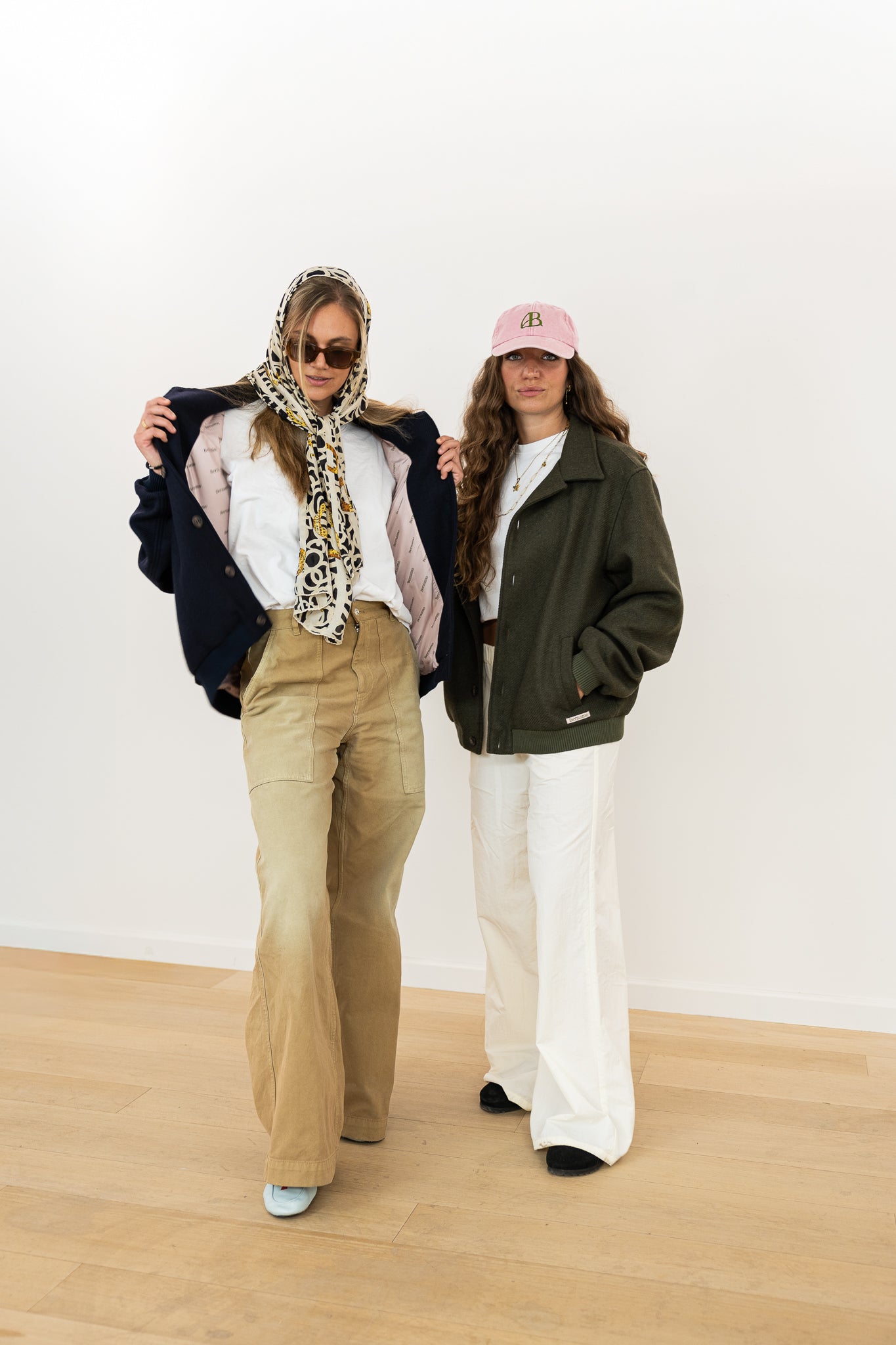 Blouson aviateur en laine kaki