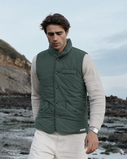 Amaury - Klassieke Bodywarmer - Flesgroen