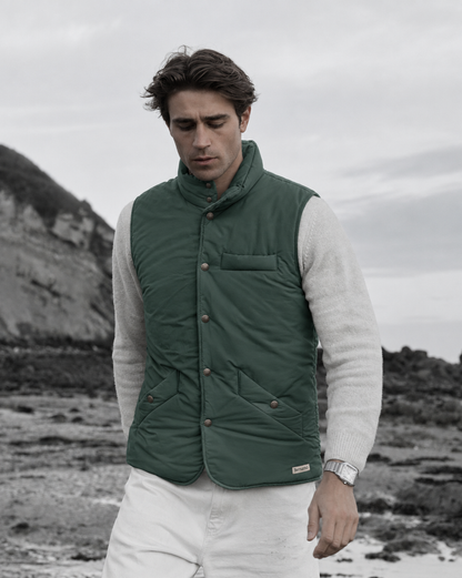 Amaury - Klassieke Bodywarmer - Flesgroen