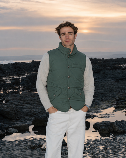 Amaury - Klassieke Bodywarmer - Flesgroen