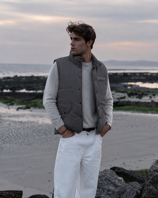 Amaury - Klassieke Bodywarmer - Antraciet Grijs