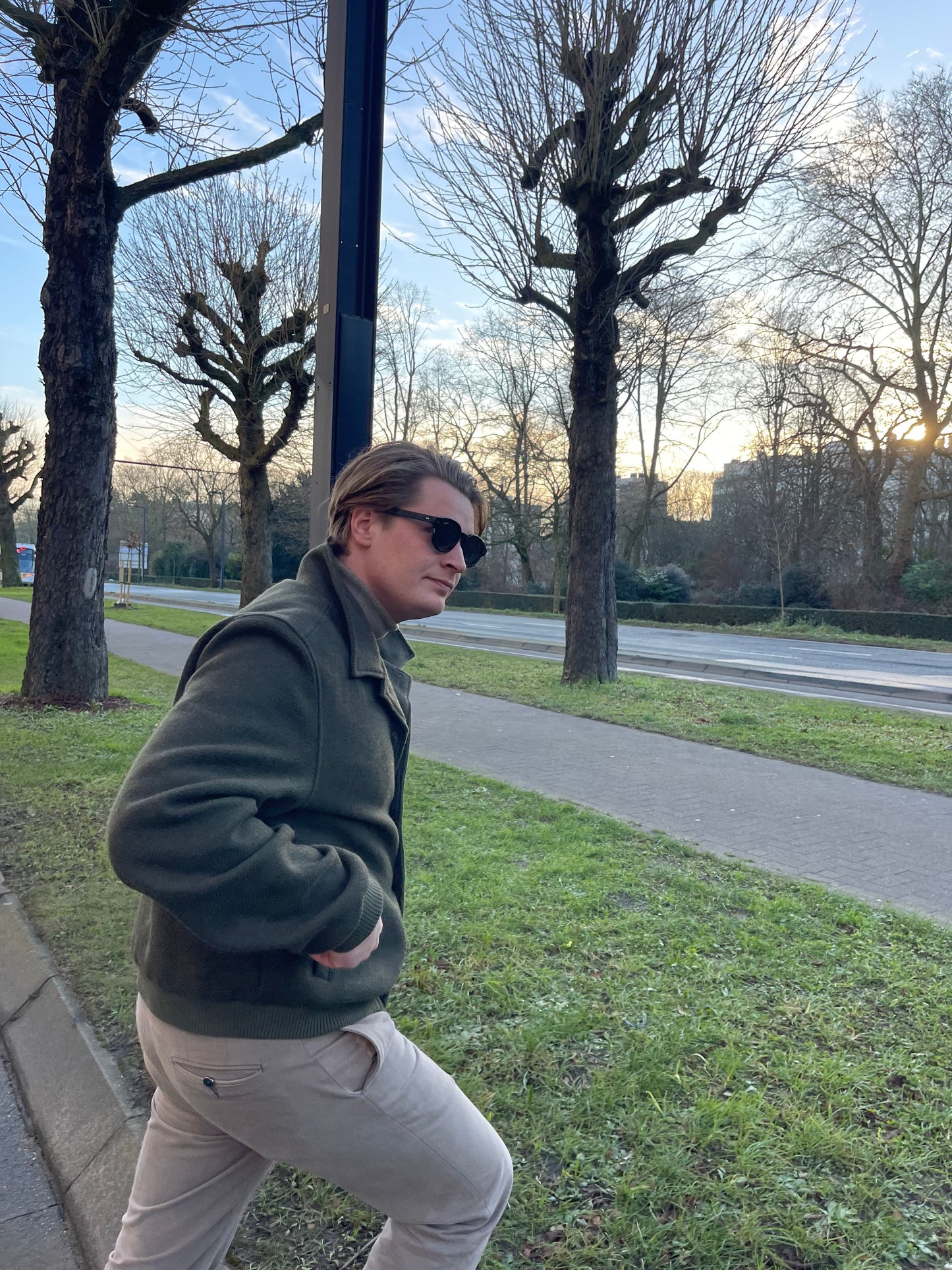 WOOL BOMBER JACKET KHAKI