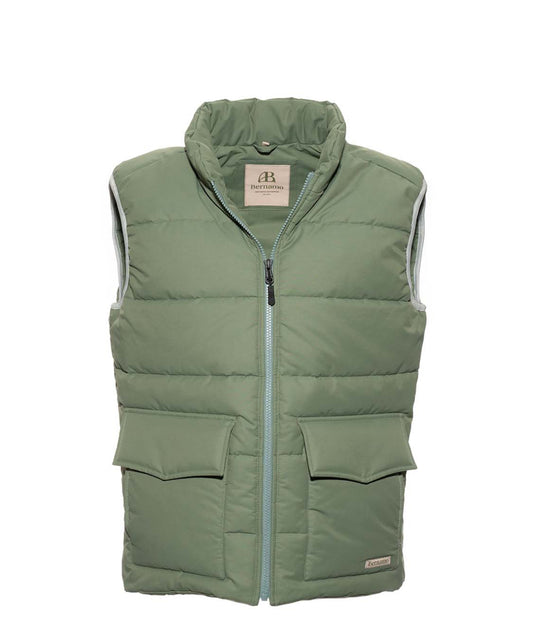 DOWN BODYWARMER GREEN (ZIPPER)