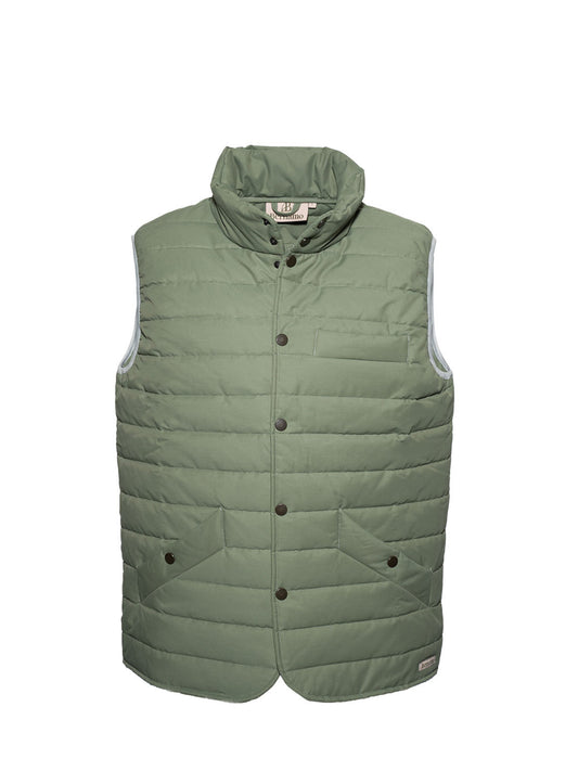 DOWN BODYWARMER GREEN (STITCHED)