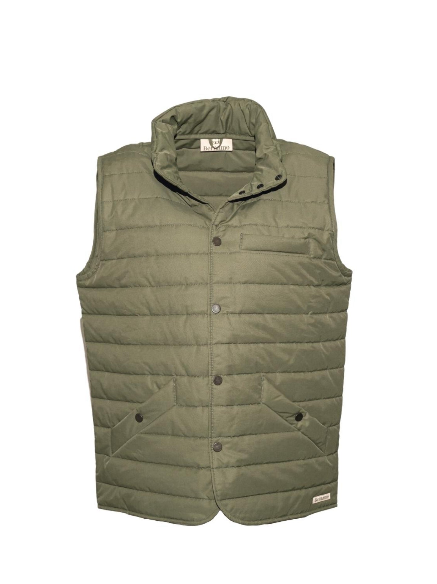 DOWN BODYWARMER GREEN (STITCHED)