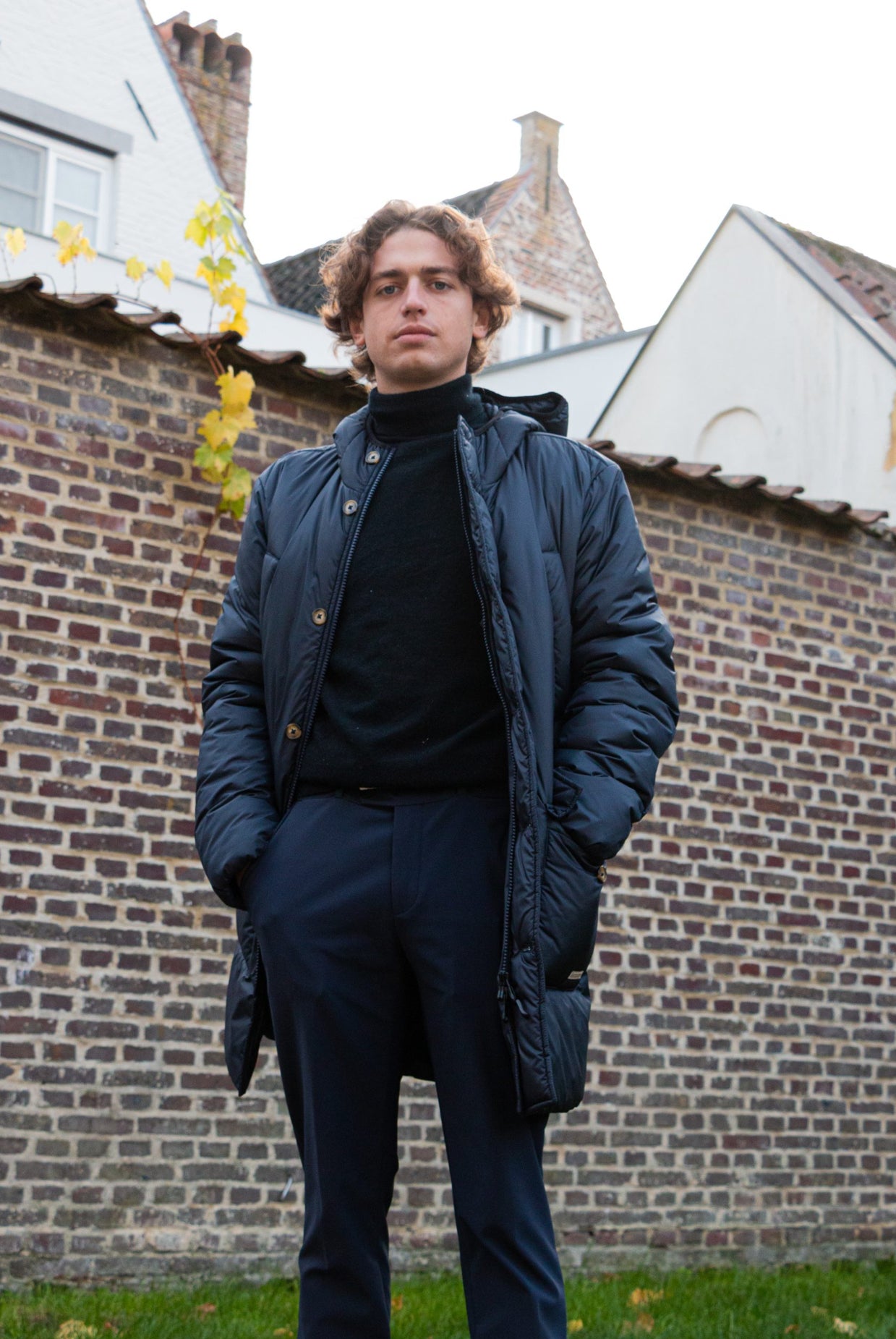 DOWN LONG JACKET NAVY