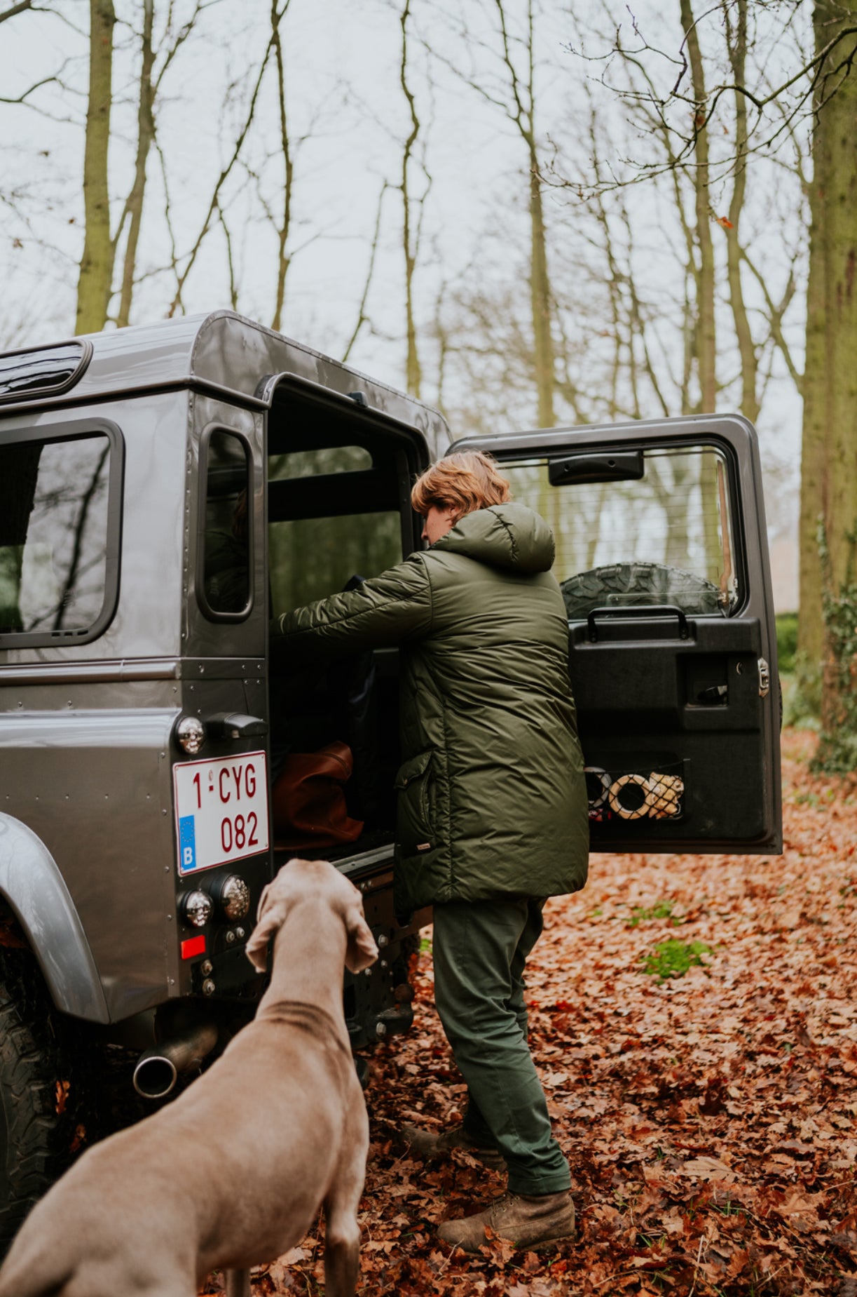 VESTE LONGUE EN DUVET KAKI