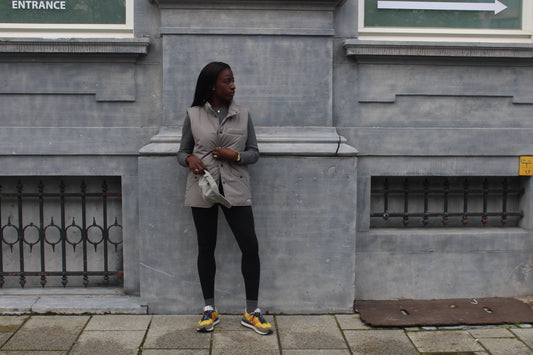 DOWN BODYWARMER GREY