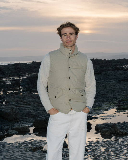 DOWN BODYWARMER BEIGE
