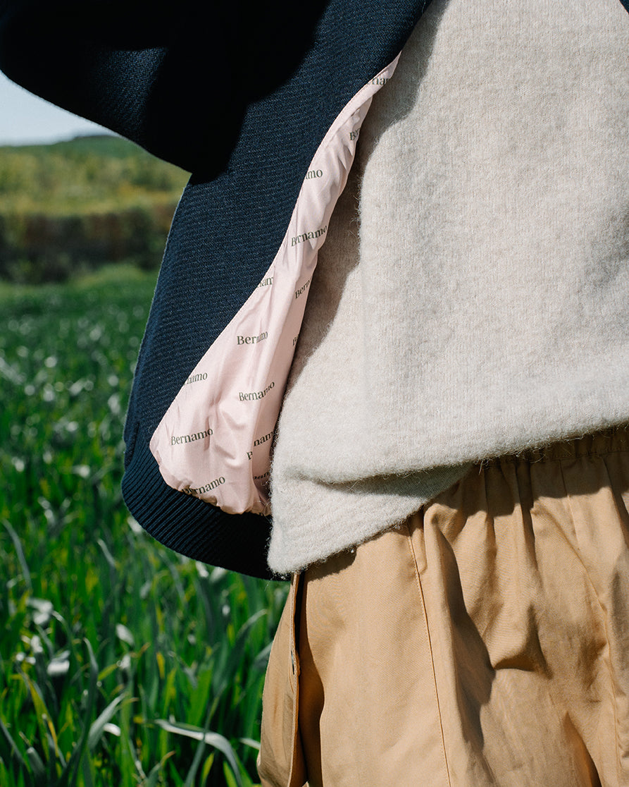 Arthur - Wool Bomber Jacket - Navy (Woman)