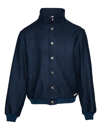 Arthur - Blouson aviateur en laine - Marine