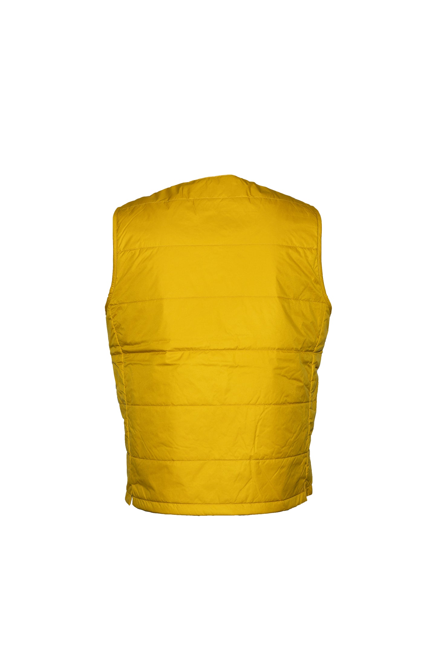 DOWN V NECK GILLET BOTTLE YELLOW (LIGHTWEIGHT)