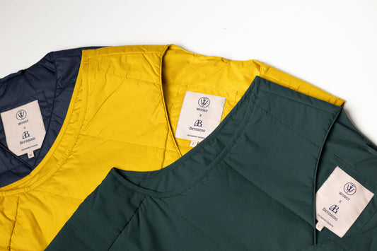 Down V-hals Gillet Bottle Green (lichtgewicht)