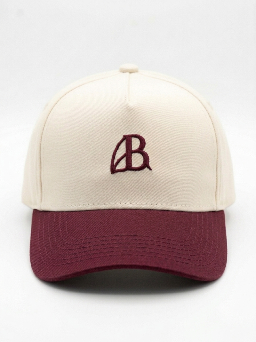 Bicolor Cap - Burgundy